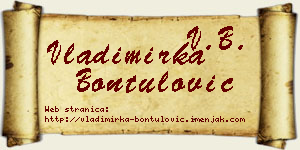 Vladimirka Bontulović vizit kartica